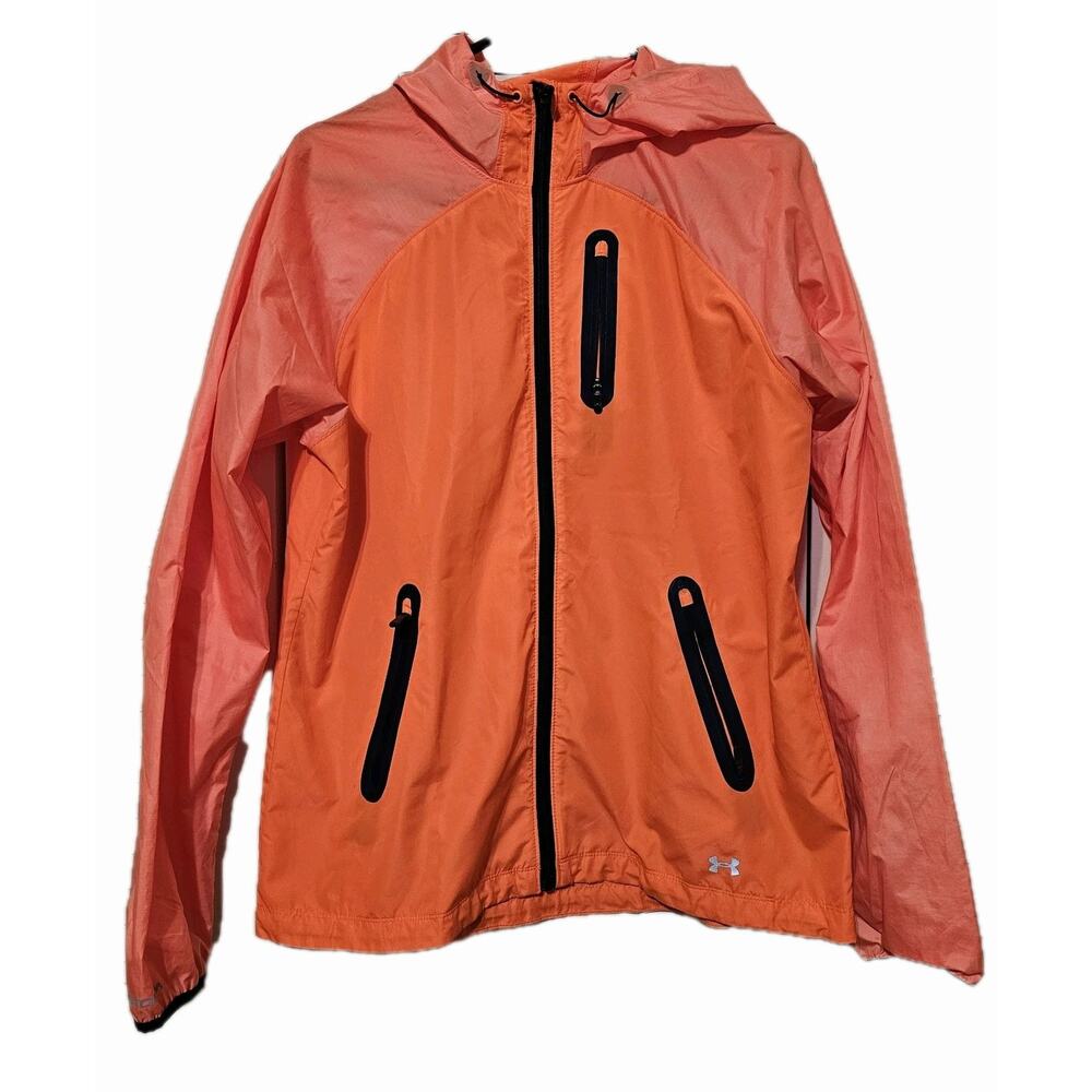 Under Armour UA Qualifier running Jacket neonOrange women's Large windbreaker